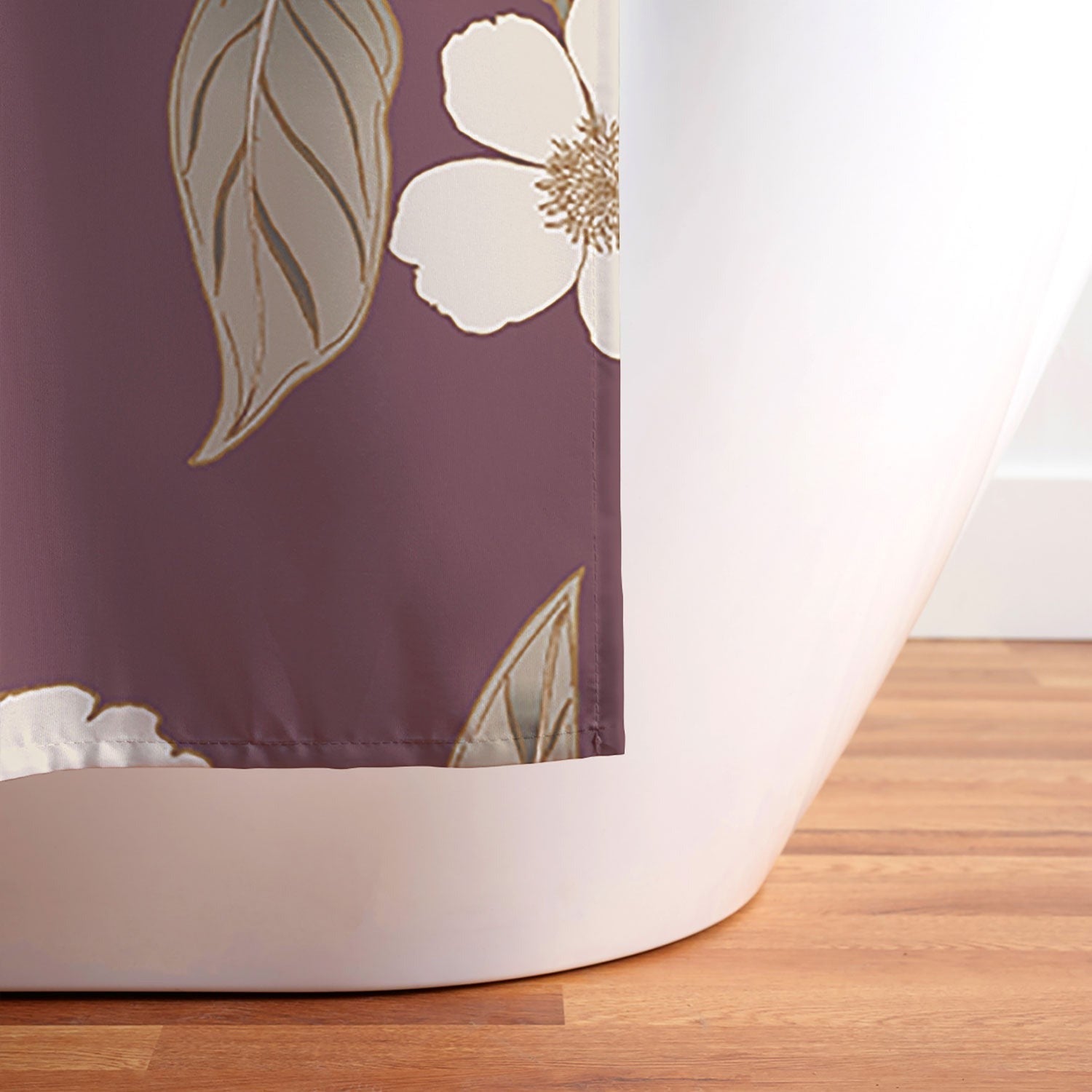 Gabriela Fuente Burgundy Floral Roberta Shower Curtain