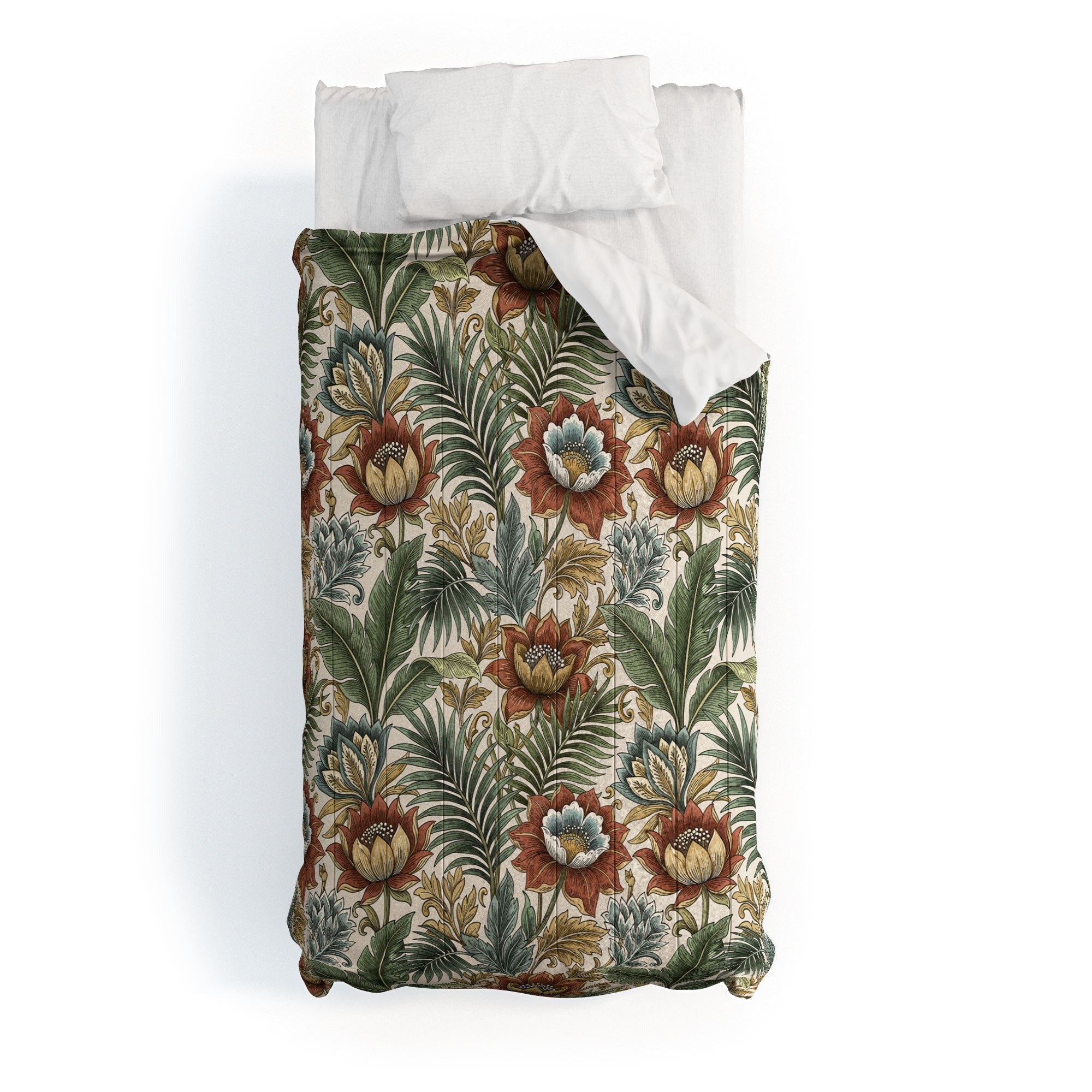 Marta Barragan Camarasa Retro Jungle Garden Comforter