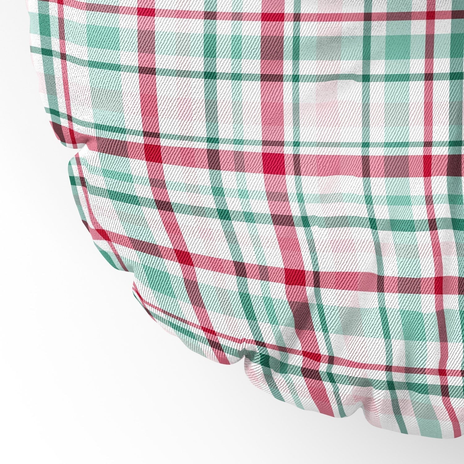 Lisa Argyropoulos Merry Vintage Plaid Floor Pillow Round