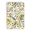 Ninola Design Botanic Retreat Tropical Jungle Leaves Botanical Green Orange Cutting Board Rectangle