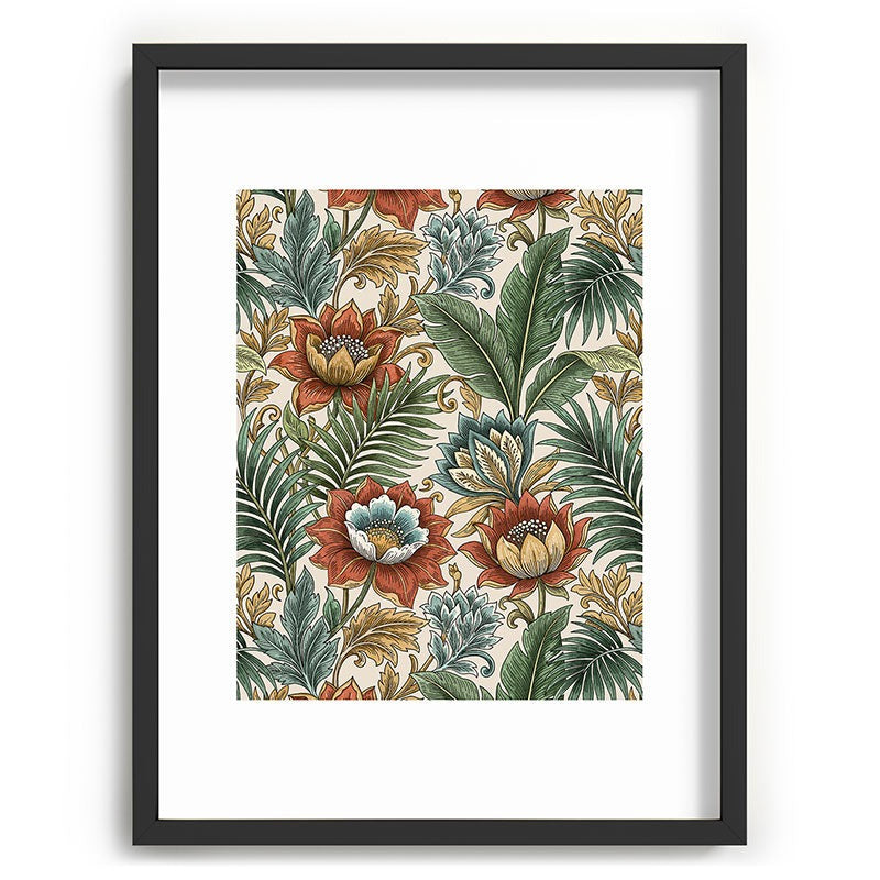 Marta Barragan Camarasa Retro Jungle Garden Recessed Framing Rectangle