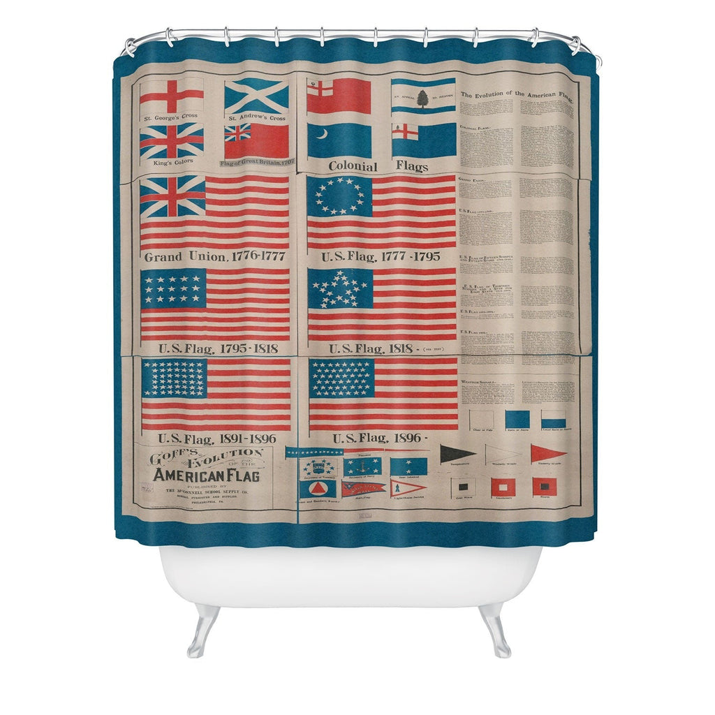 DENY Designs Goff s Evolution of the American Flag Shower Curtain