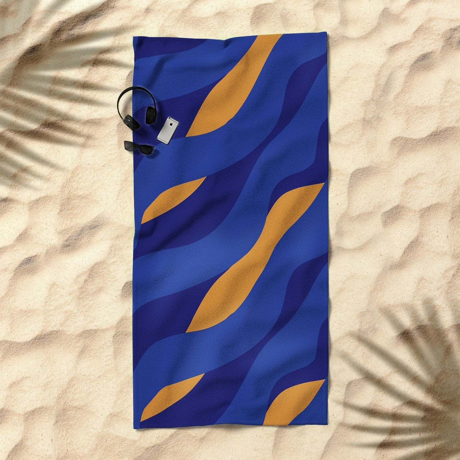 Camilla Foss Pebbles in Stream Beach Towel