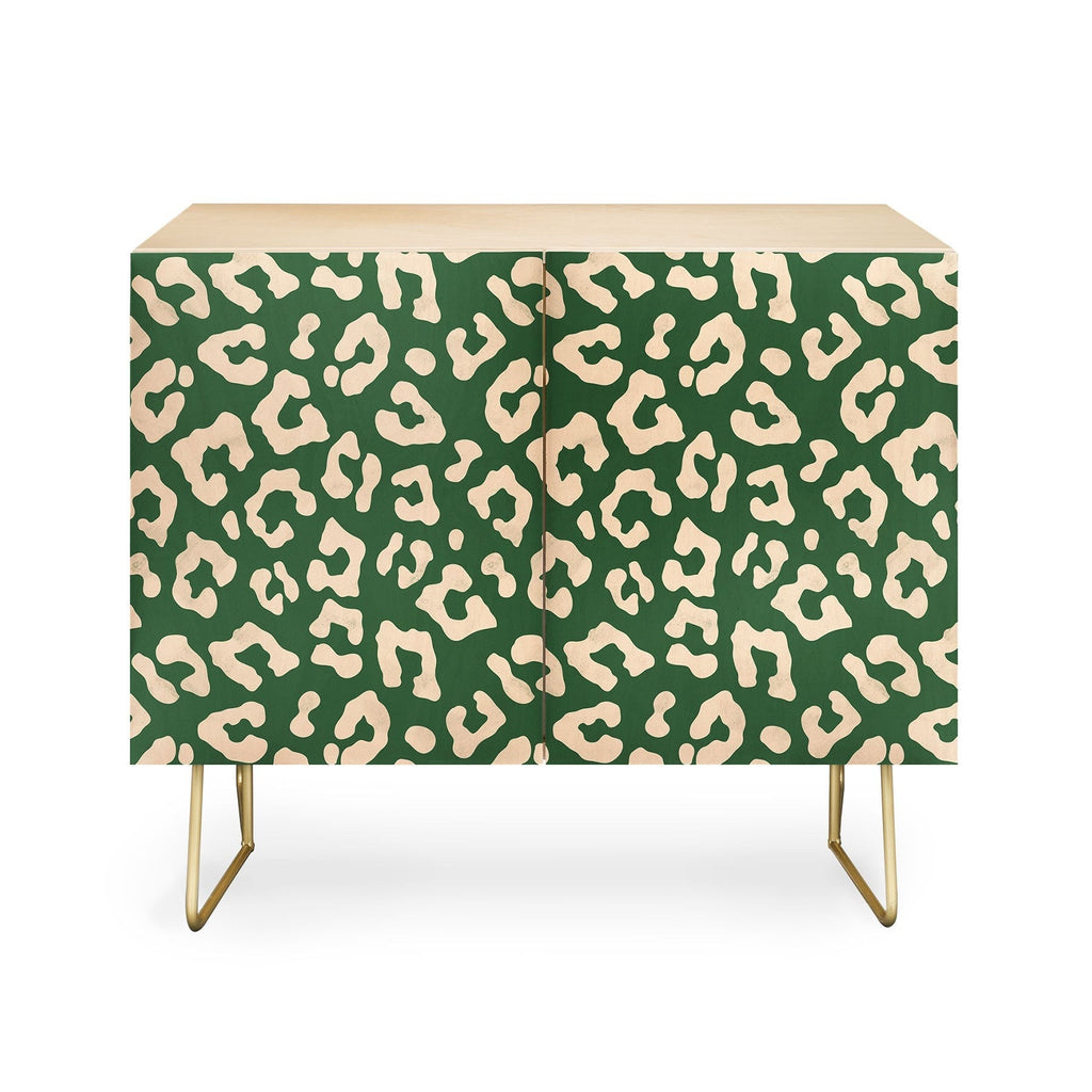 Avenie BR Cheetah Print In Green Credenza