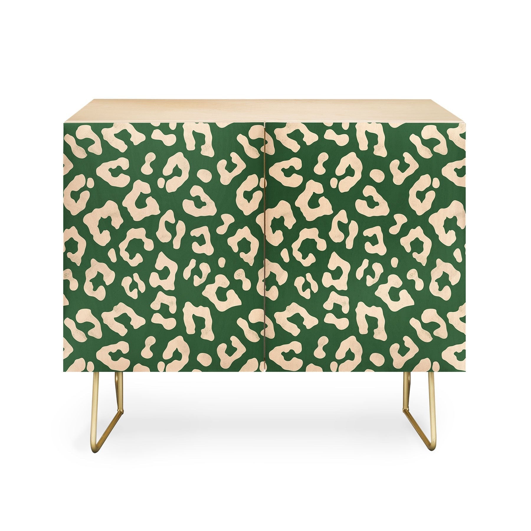 Avenie BR Cheetah Print In Green Credenza