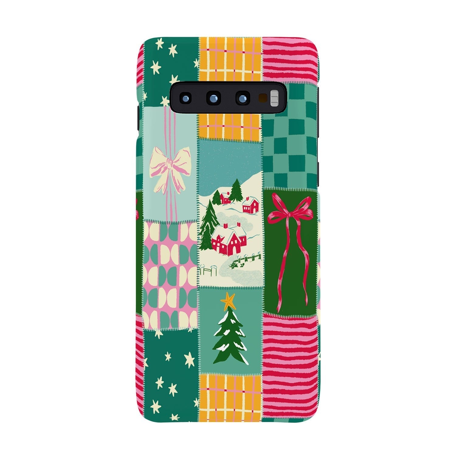 LouBruzzoni Cozy Christmas Patchwork Phone Case