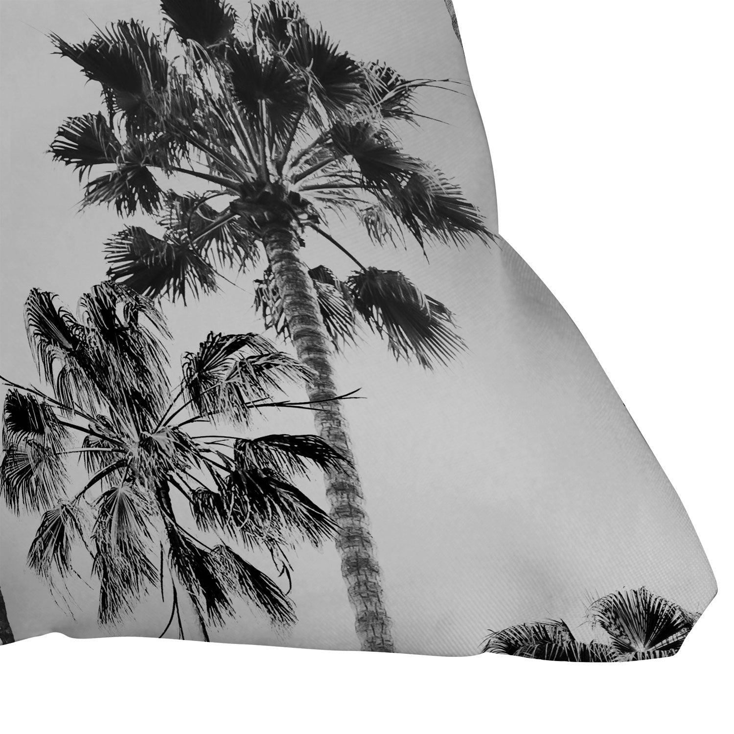 Gal Design Black And White Palms Outdoor Throw Pillow