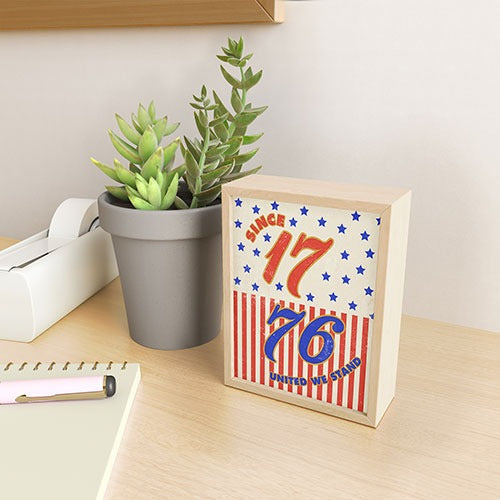 DENY Designs 1776 Stars Framed Mini Art Print