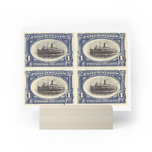 DENY Designs 1901 1c Fast Lake Navigation Stamps Mini Art Print