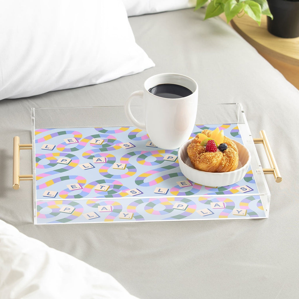Design by Spark Scrabble Board Game Night Acrylic Tray