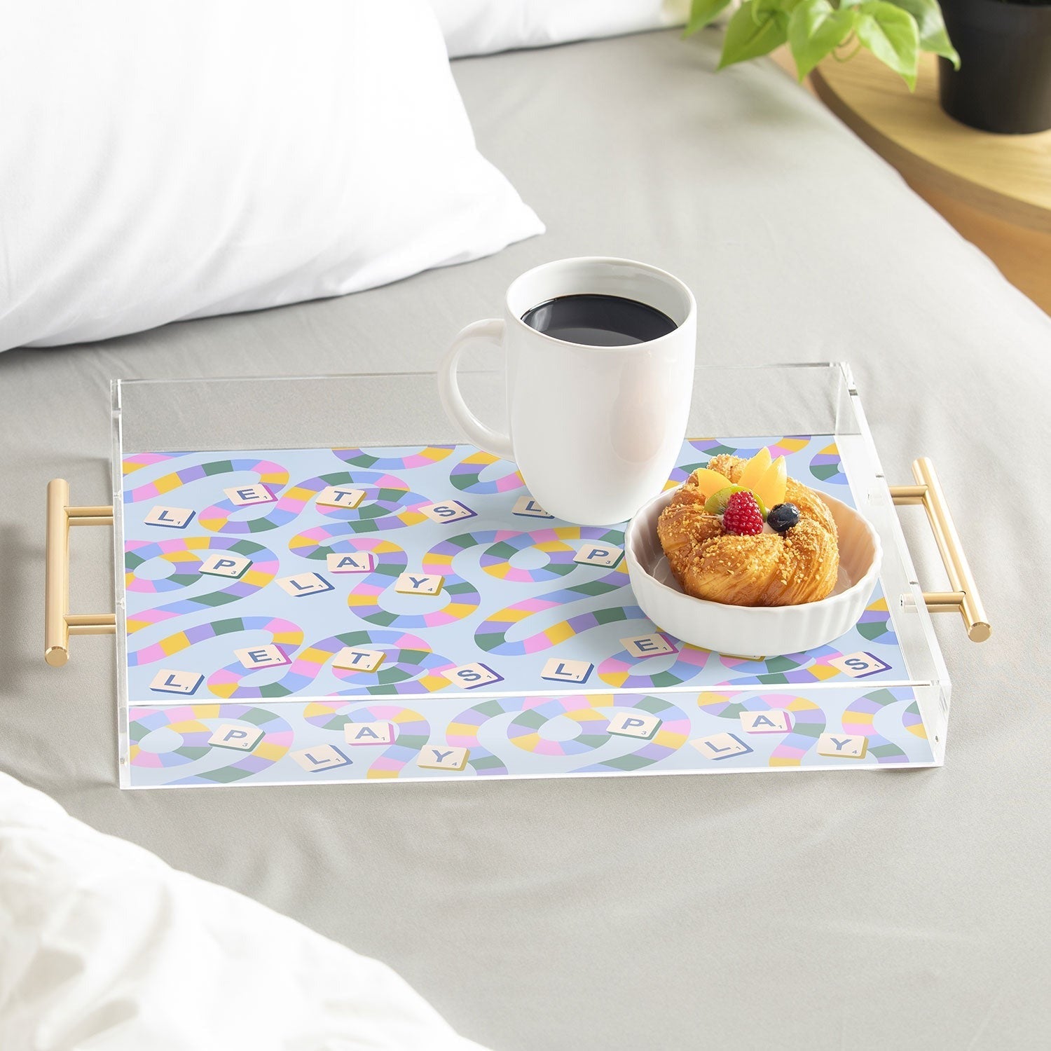 Design by Spark Scrabble Board Game Night Acrylic Tray