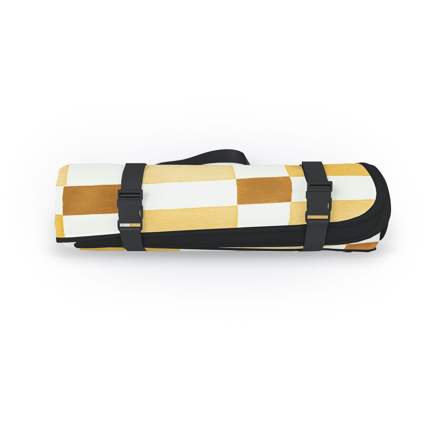 Ninola Design Everyday Artifact Checker Mosaic Tiles Geometry Yellow Picnic Blanket