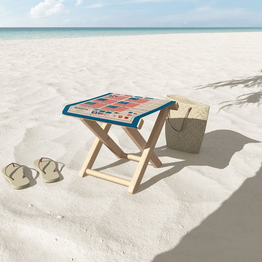 DENY Designs Goff s Evolution of the American Flag Folding Stool