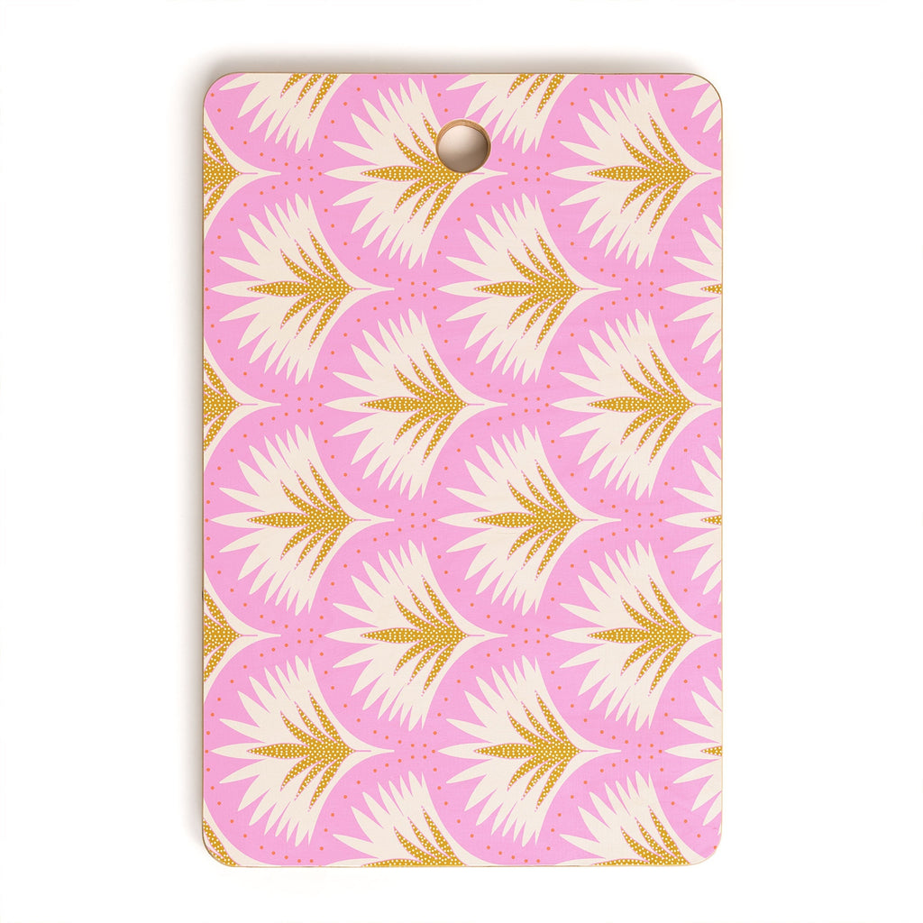 Jennifer Labre Pink Palmetto Cutting Board Rectangle