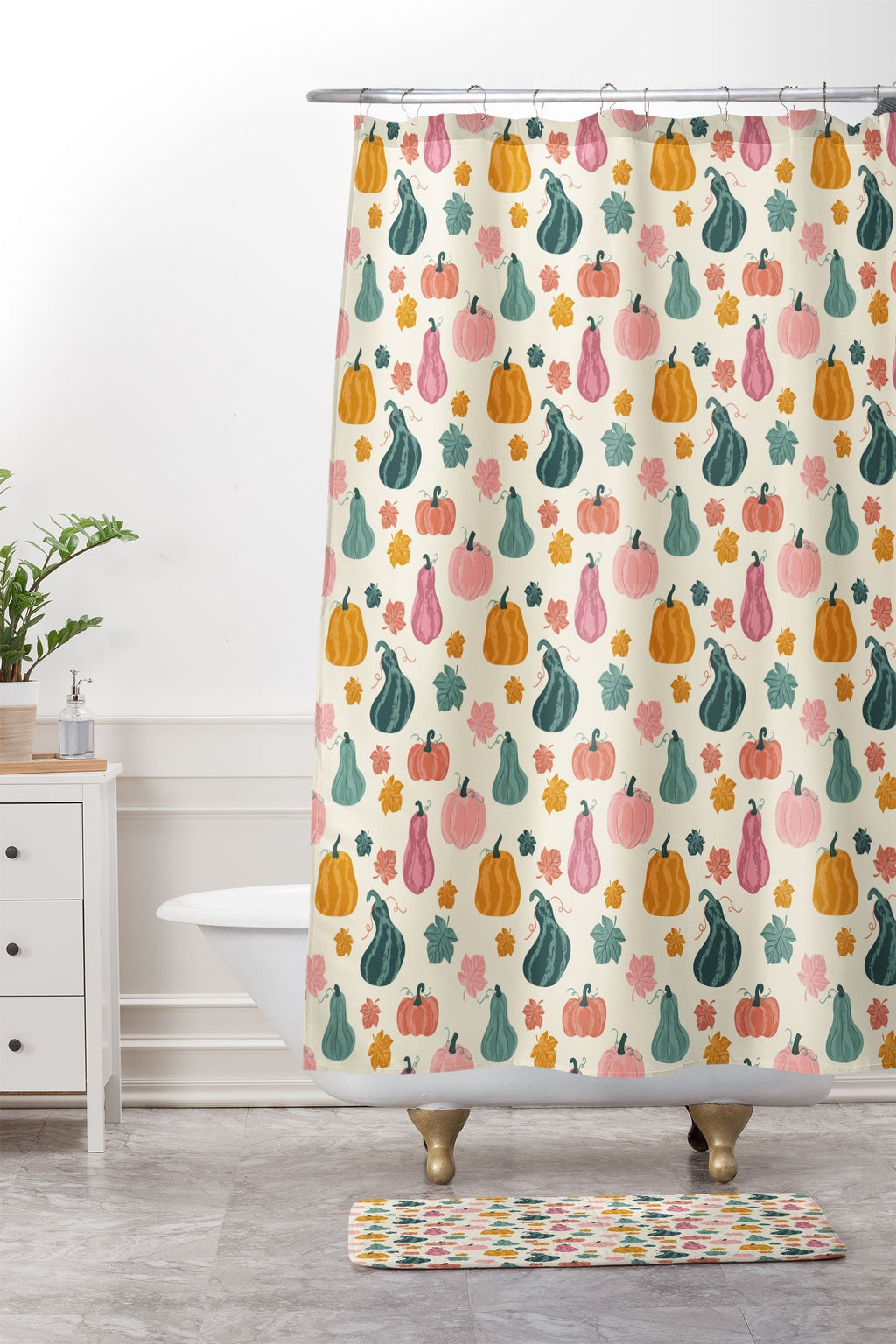 Design by Spark Gourdgeous Autumn Memory Foam Bath Mat
