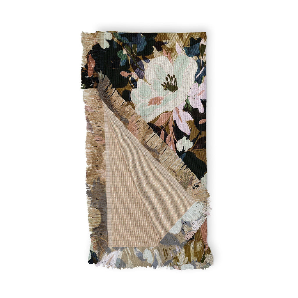 Marta Barragan Camarasa Romantic Floral Fusion Throw Blanket