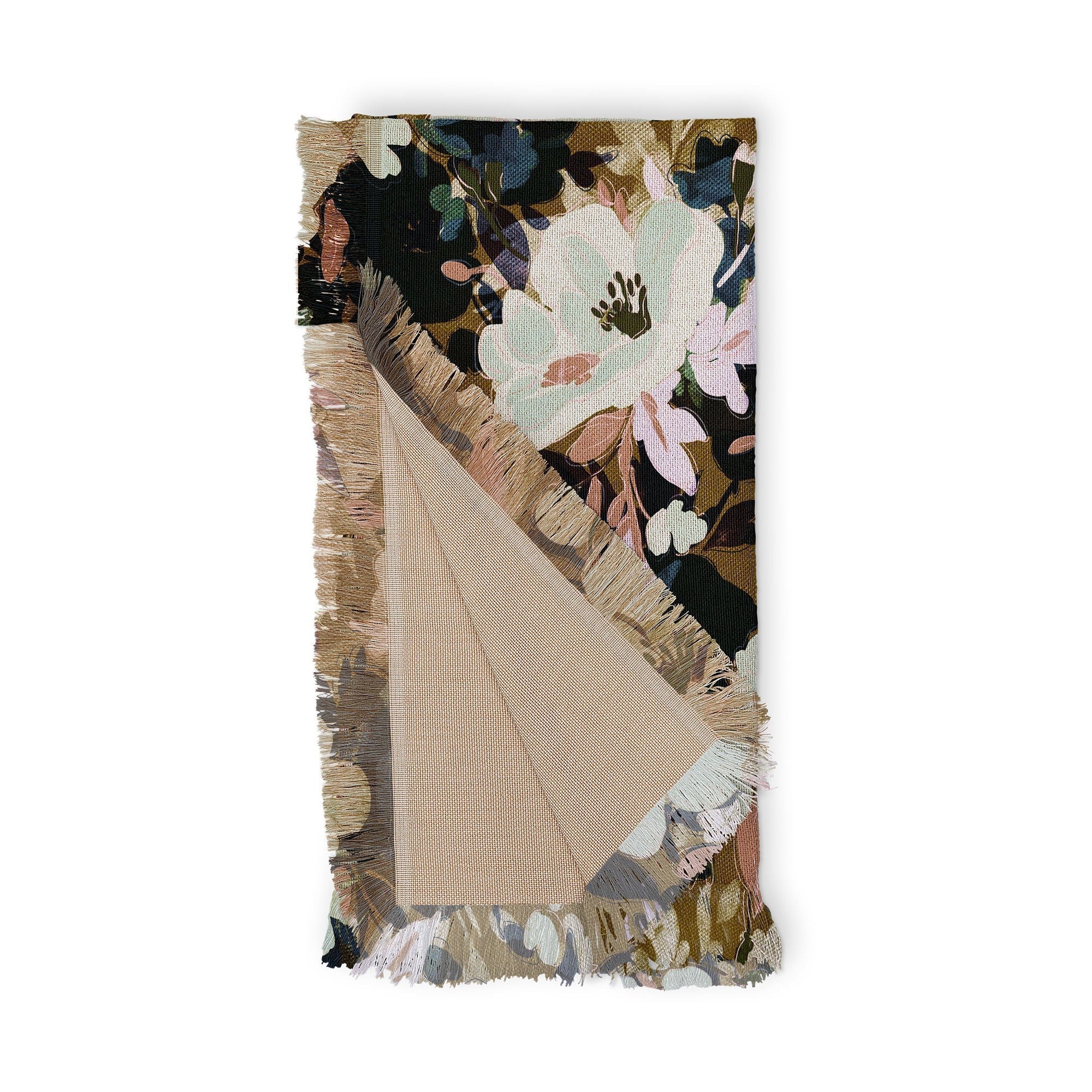 Marta Barragan Camarasa Romantic Floral Fusion Throw Blanket