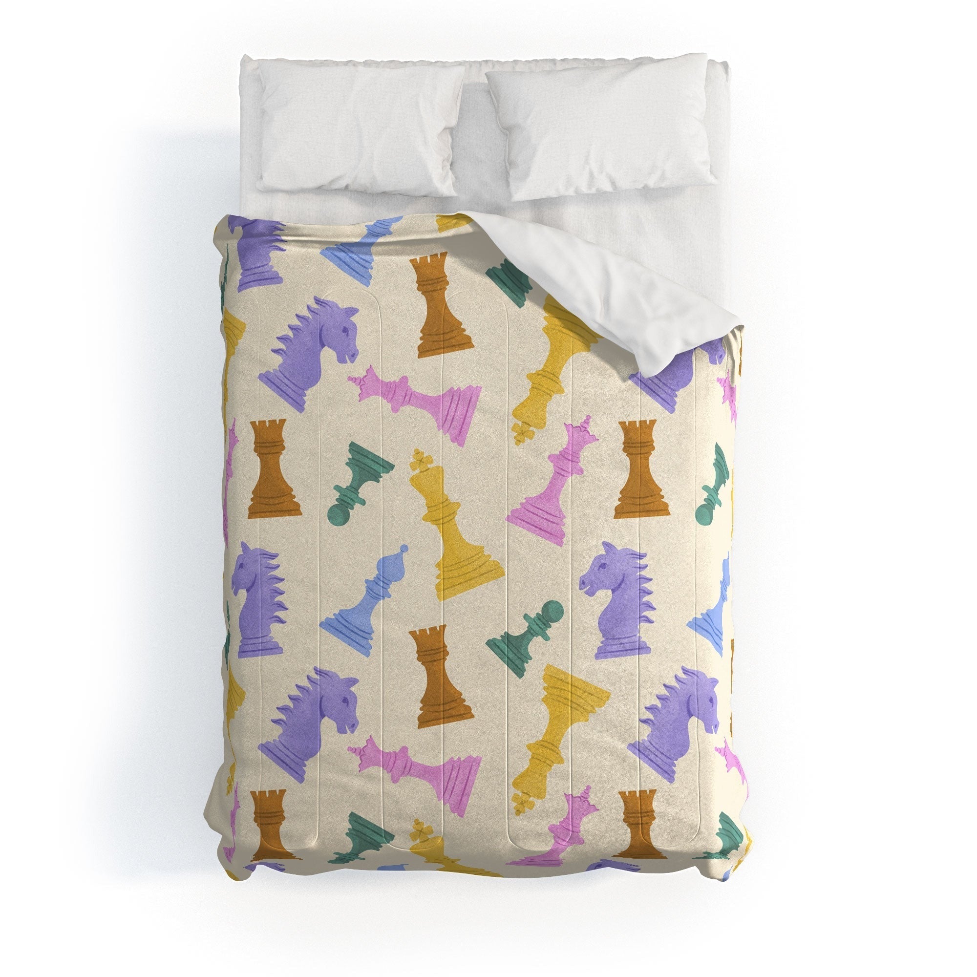 Design by Spark Chess Game Pieces Comforter
