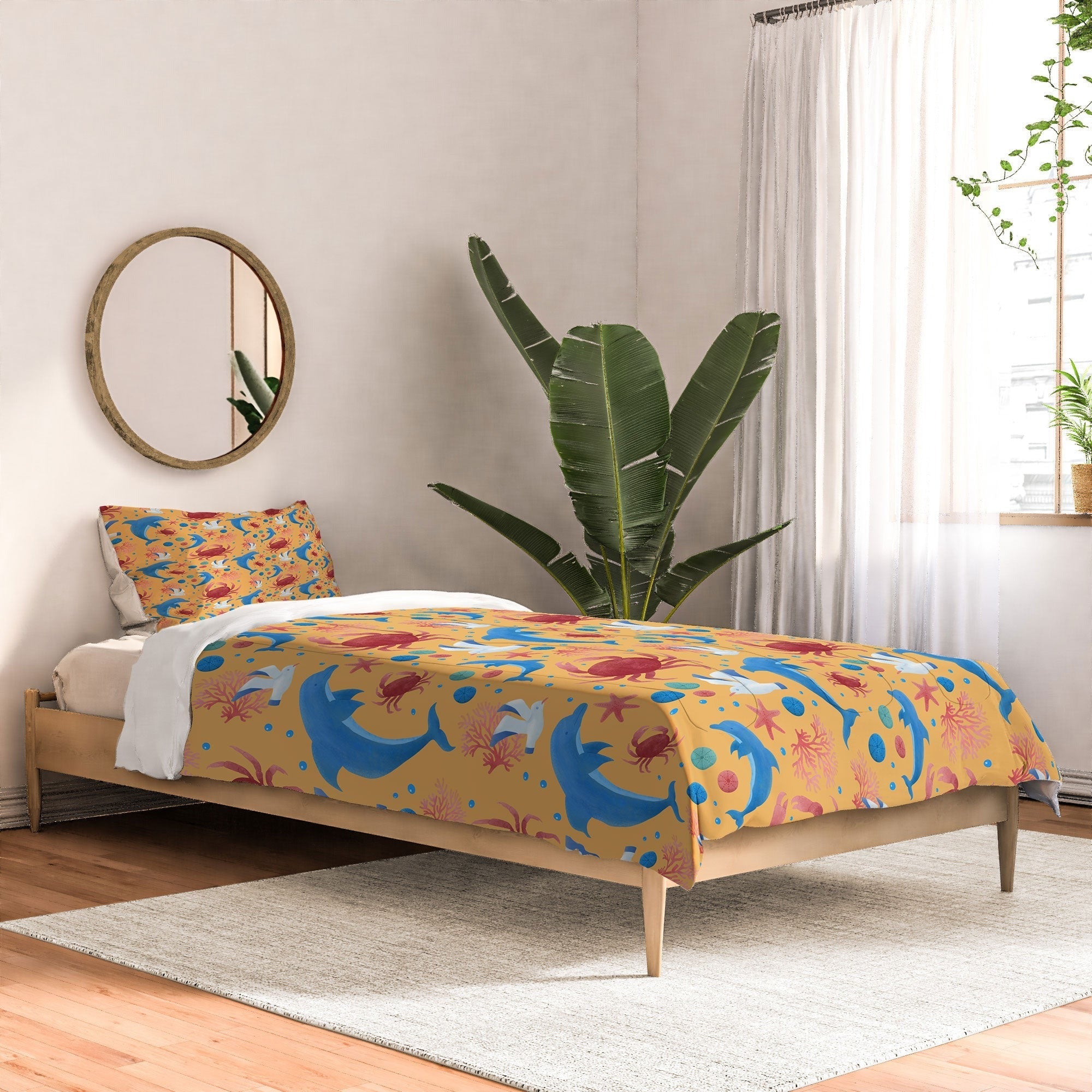 Seta Zakian Sailing Sealife yellow Comforter
