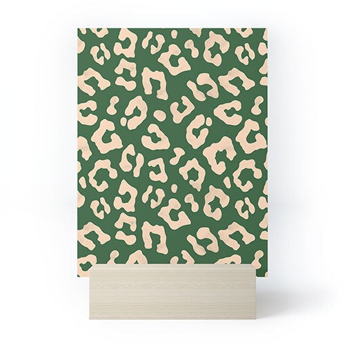Avenie BR Cheetah Print In Green Mini Art Print