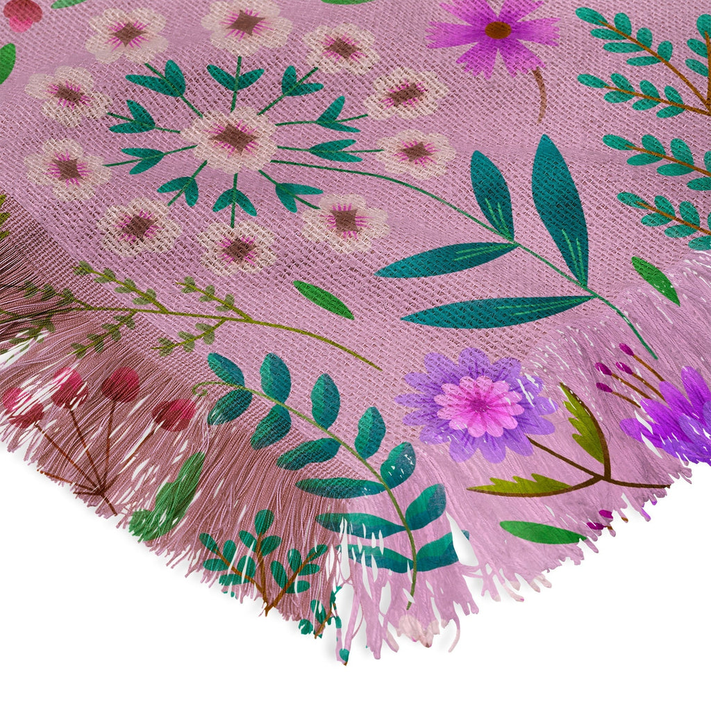 Pimlada Phuapradit Ditsy Purple Floral Half Drop Throw Blanket