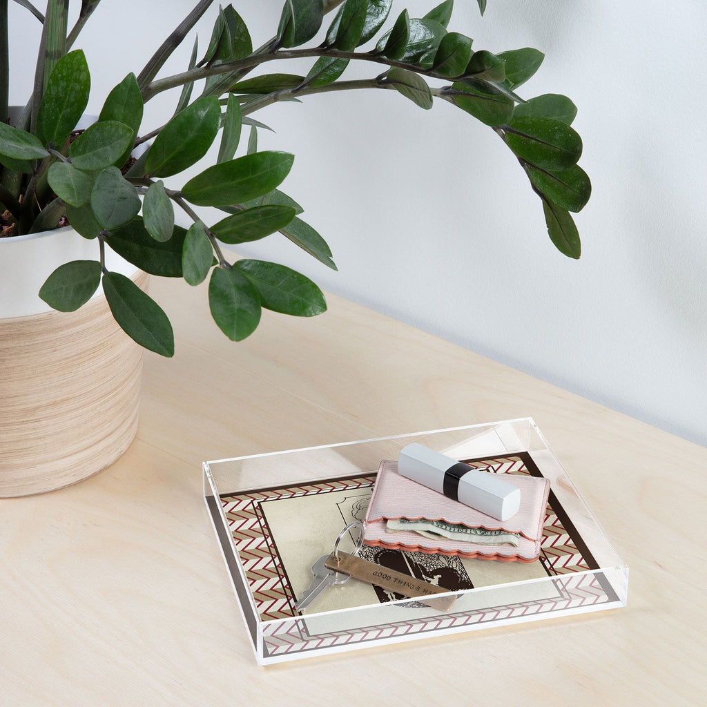 DENY Designs Flag Raisers Striped Square Acrylic Tray