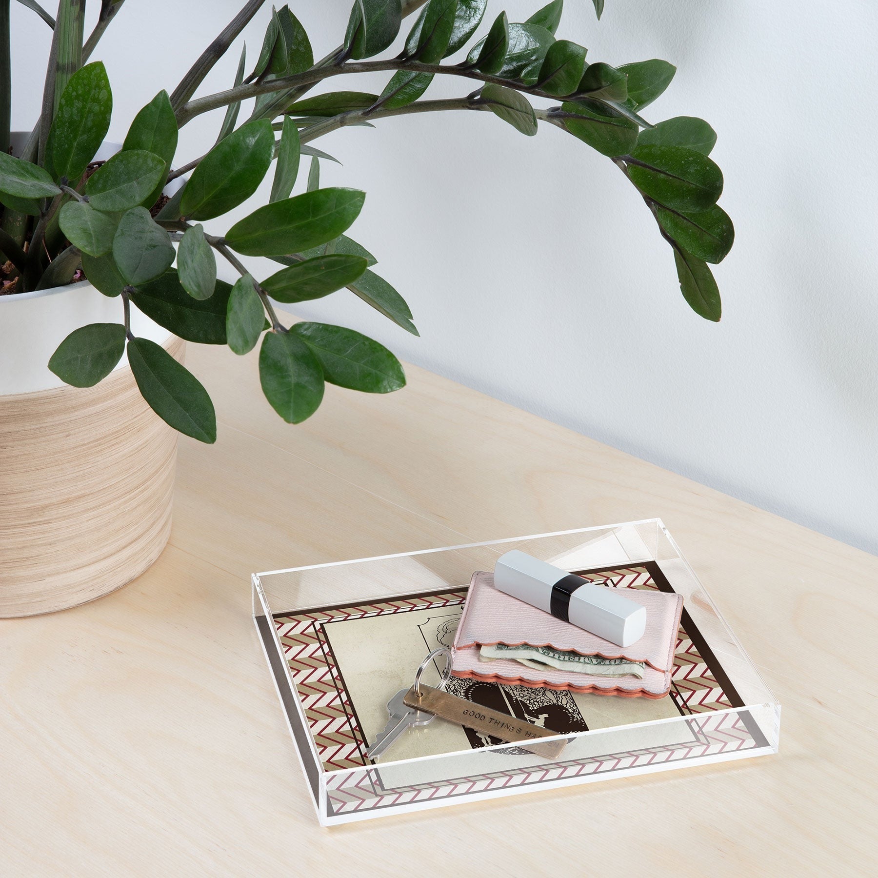 DENY Designs Flag Raisers Striped Square Acrylic Tray