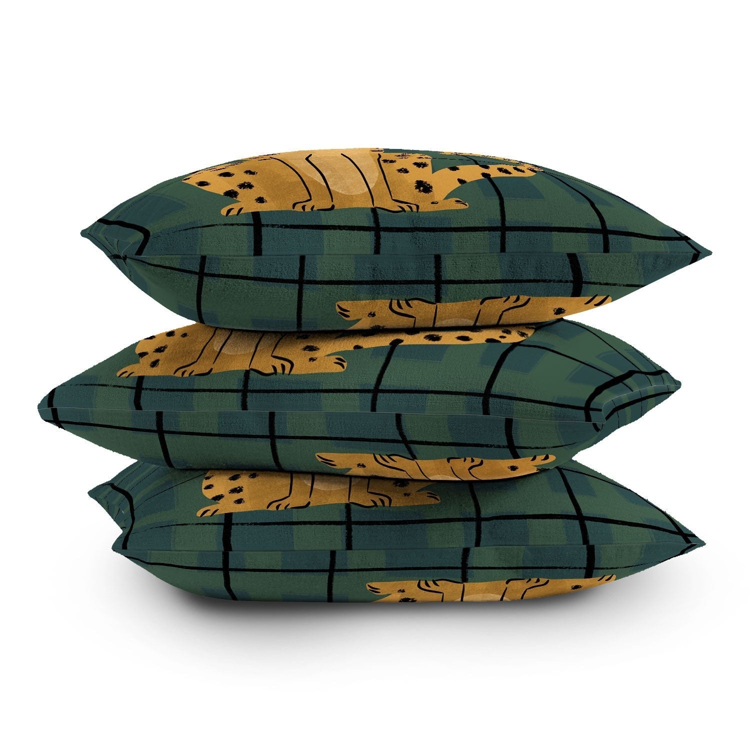 Design by Spark Cheetah Cool Cat Outdoor Throw Pillow