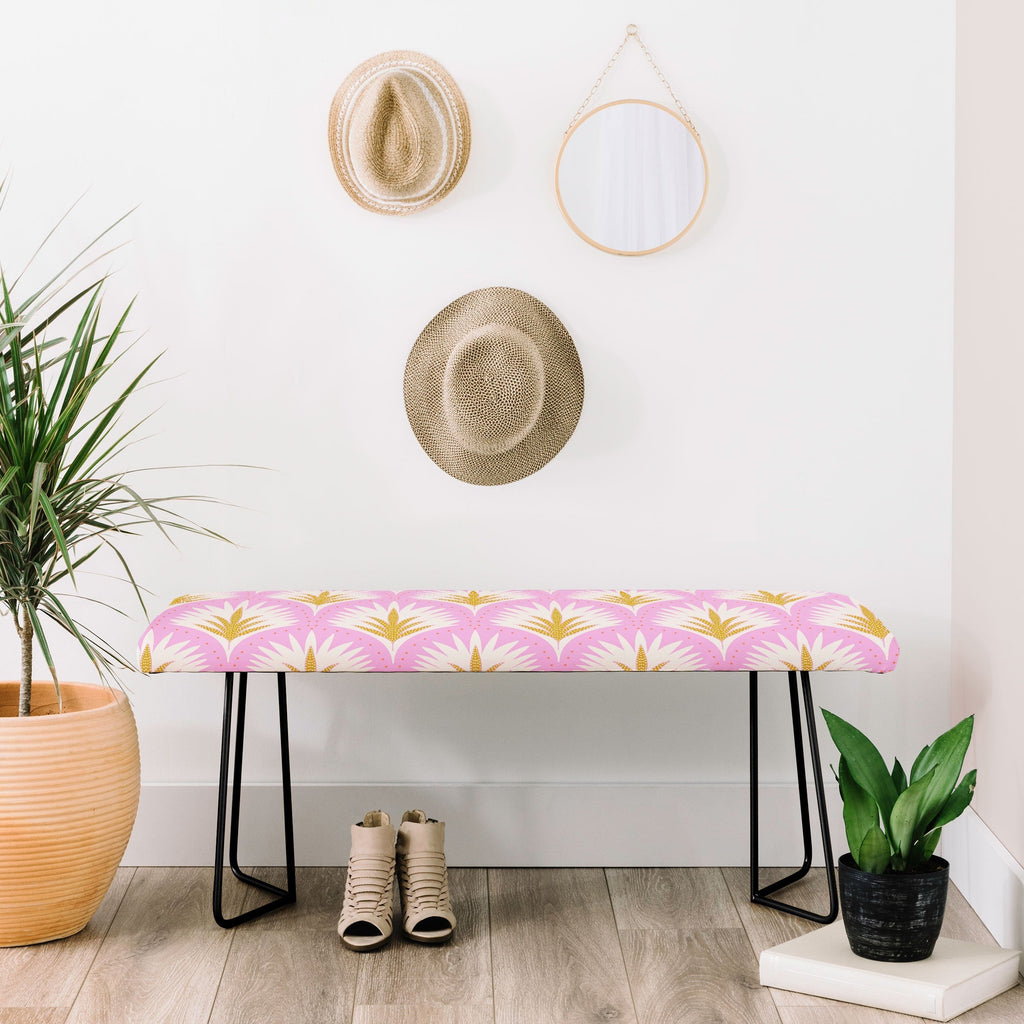 Jennifer Labre Pink Palmetto Bench