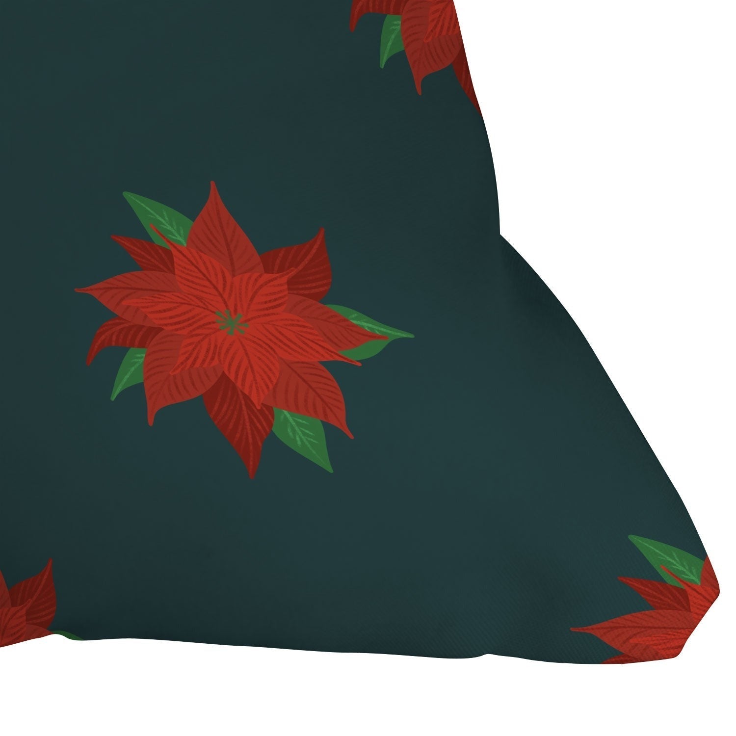 Design by Spark Poinsettia Florals Outdoor Throw Pillow