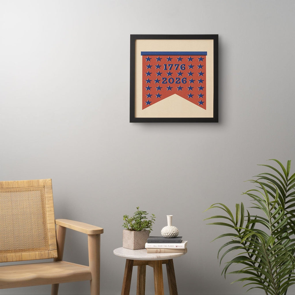 DENY Designs Star Banner Framed Wall Art
