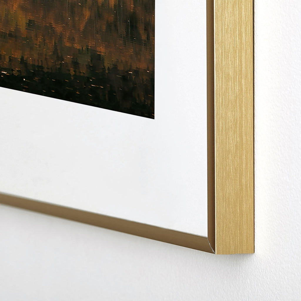 Hannah Kemp Fall Lake Metal Framed Art Print