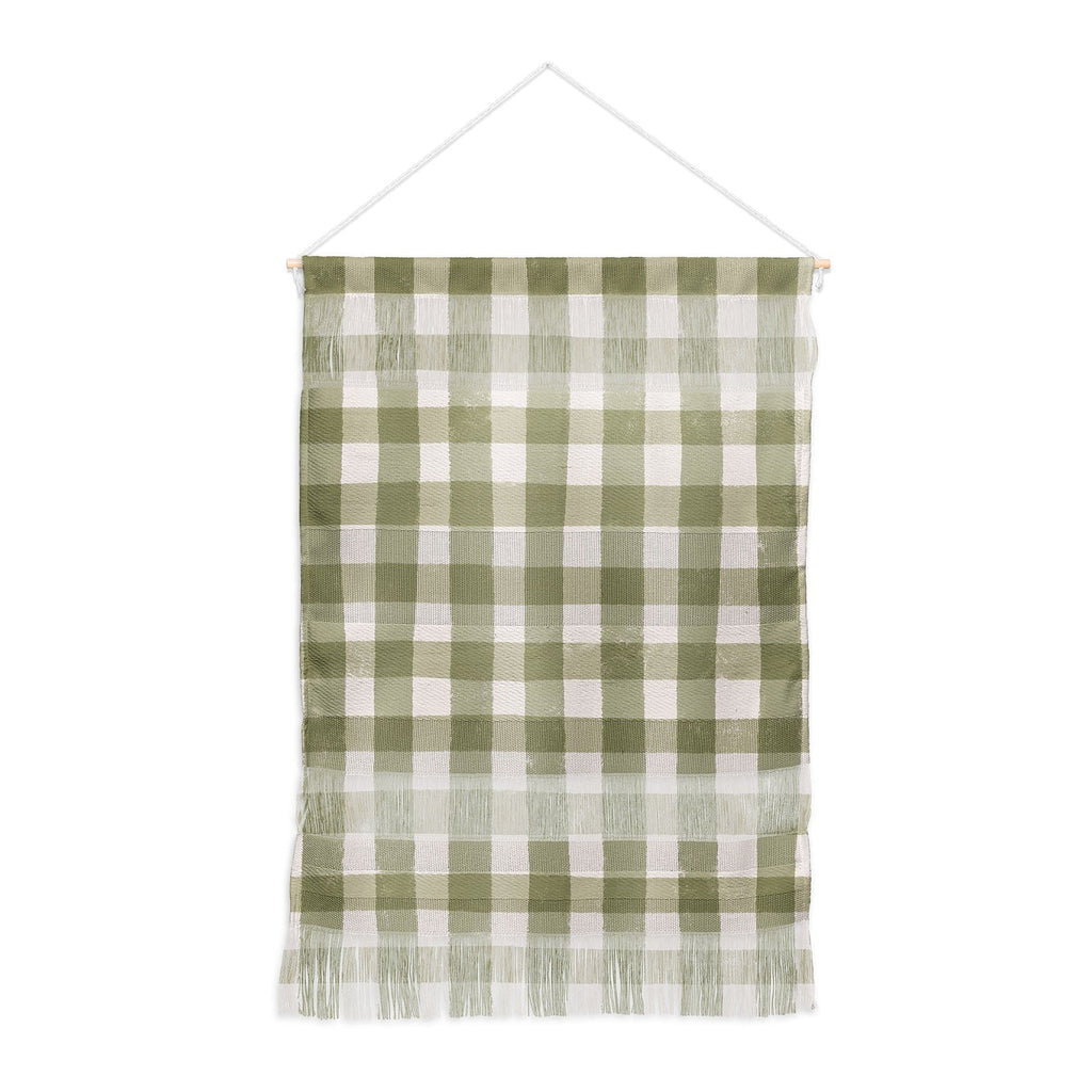 Menina Lisboa Rustic Green Plaid Wall Hanging Portrait