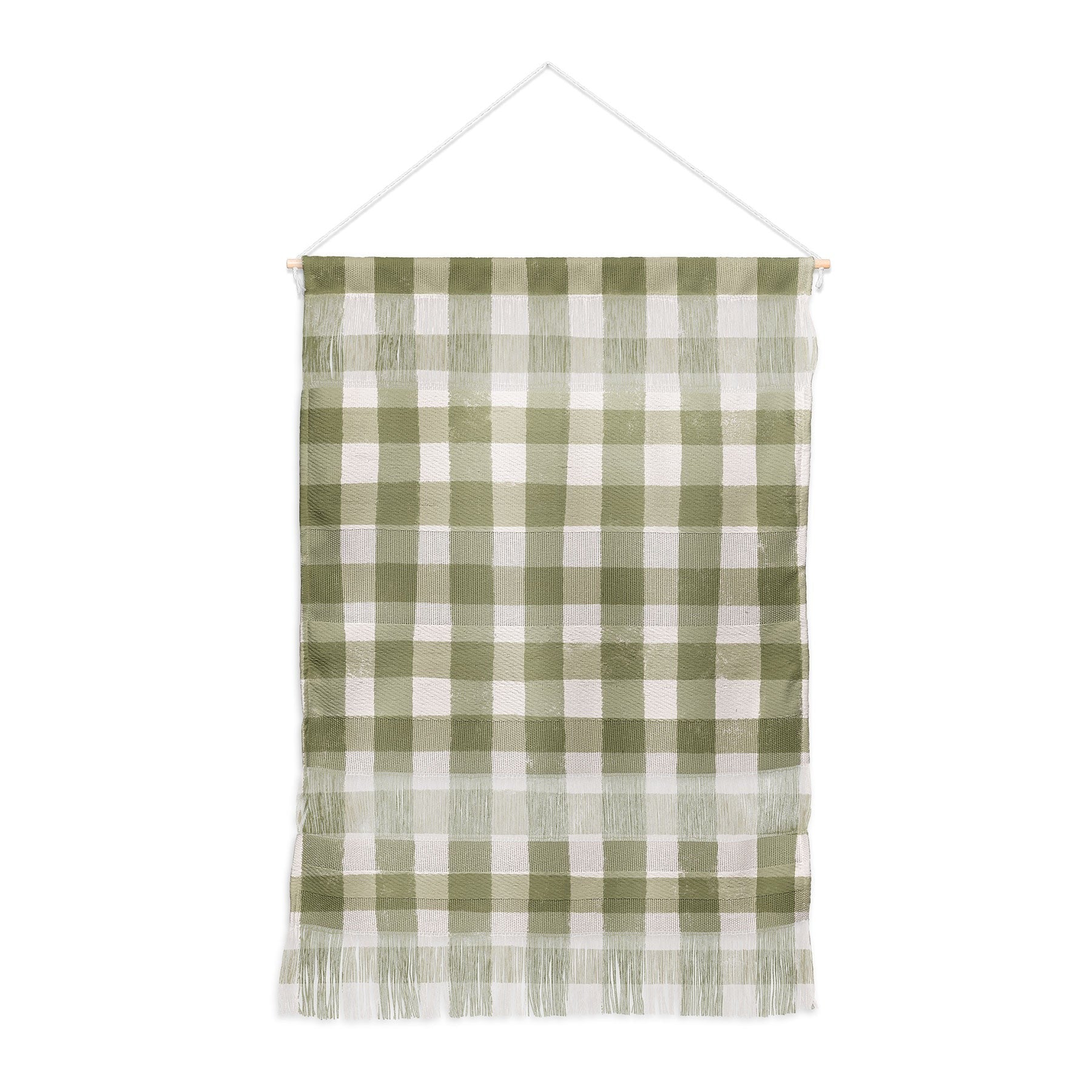 Menina Lisboa Rustic Green Plaid Wall Hanging Portrait