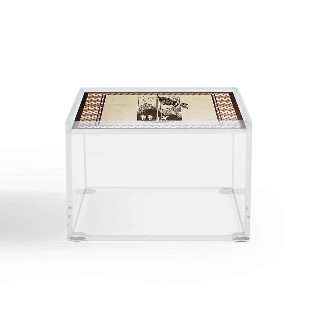 DENY Designs Flag Raisers Striped Square Acrylic Box