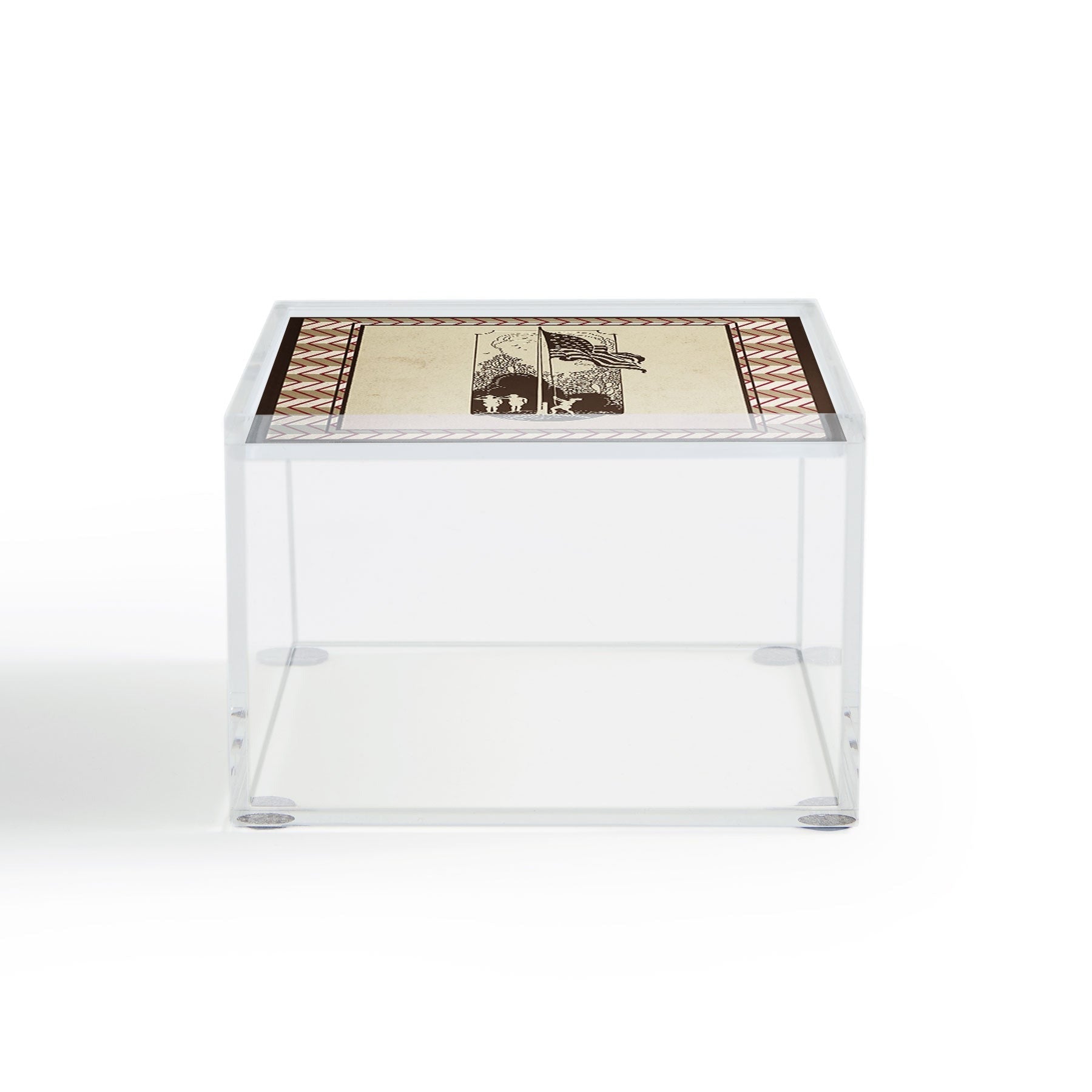 DENY Designs Flag Raisers Striped Square Acrylic Box