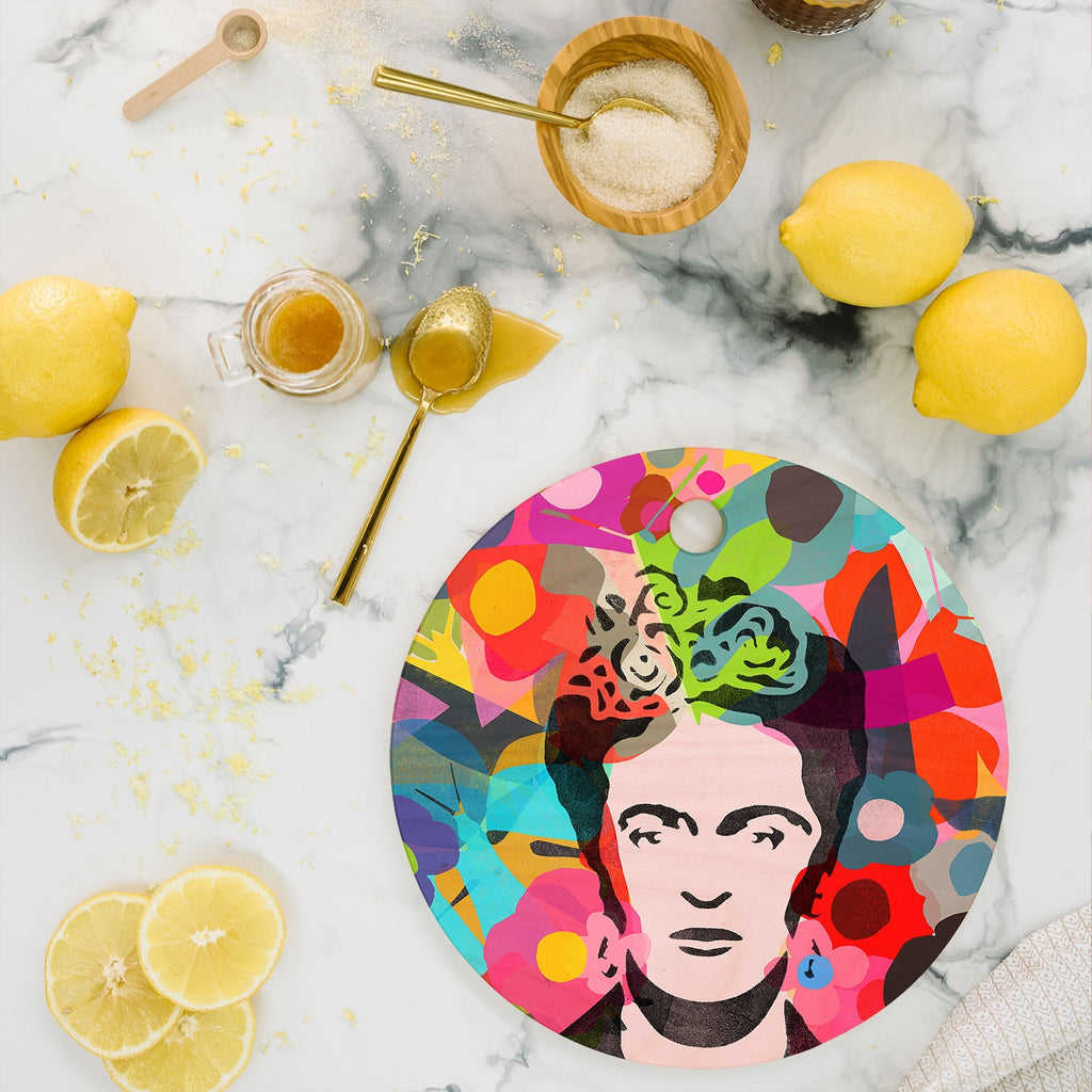 Garima Dhawan frida 1d Cutting Board Round