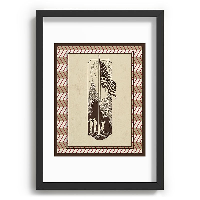 DENY Designs Flag Raisers Striped Square Recessed Framing Rectangle