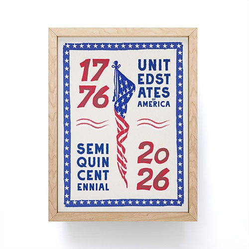 DENY Designs Retro 76 26 Framed Mini Art Print
