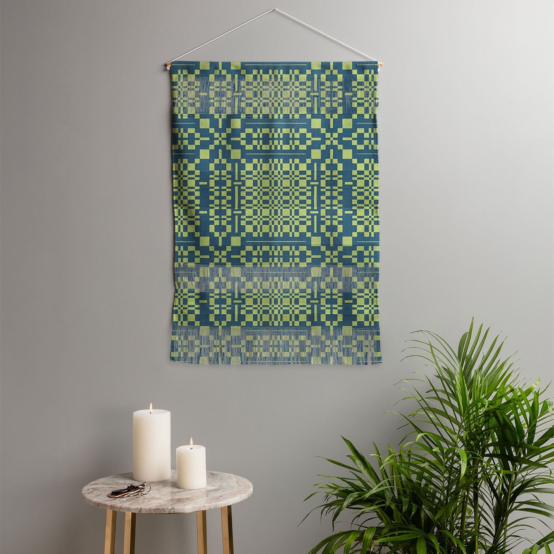 Marta Barragan Camarasa Nostalgic Grid Design Wall Hanging Portrait
