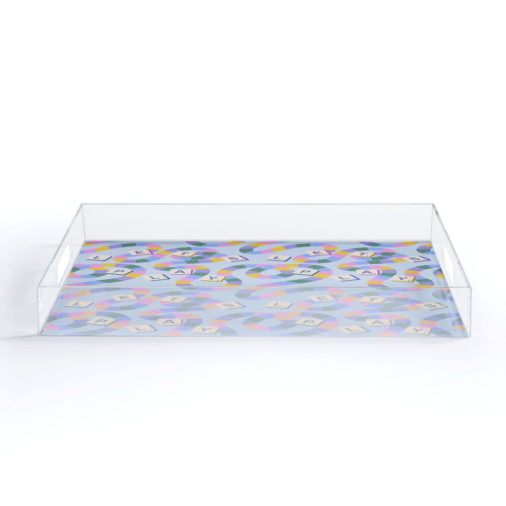 Design by Spark Scrabble Board Game Night Acrylic Tray