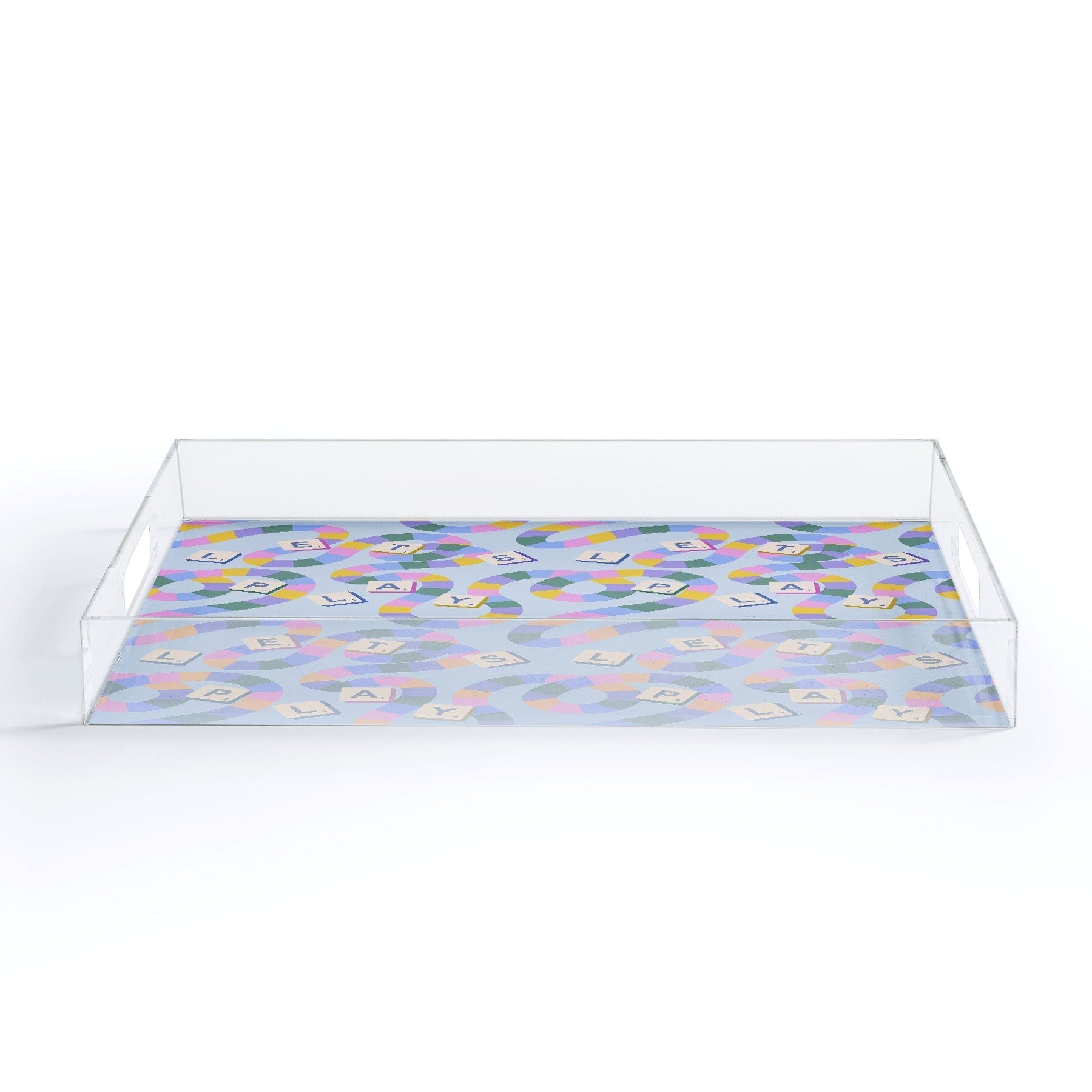 Design by Spark Scrabble Board Game Night Acrylic Tray