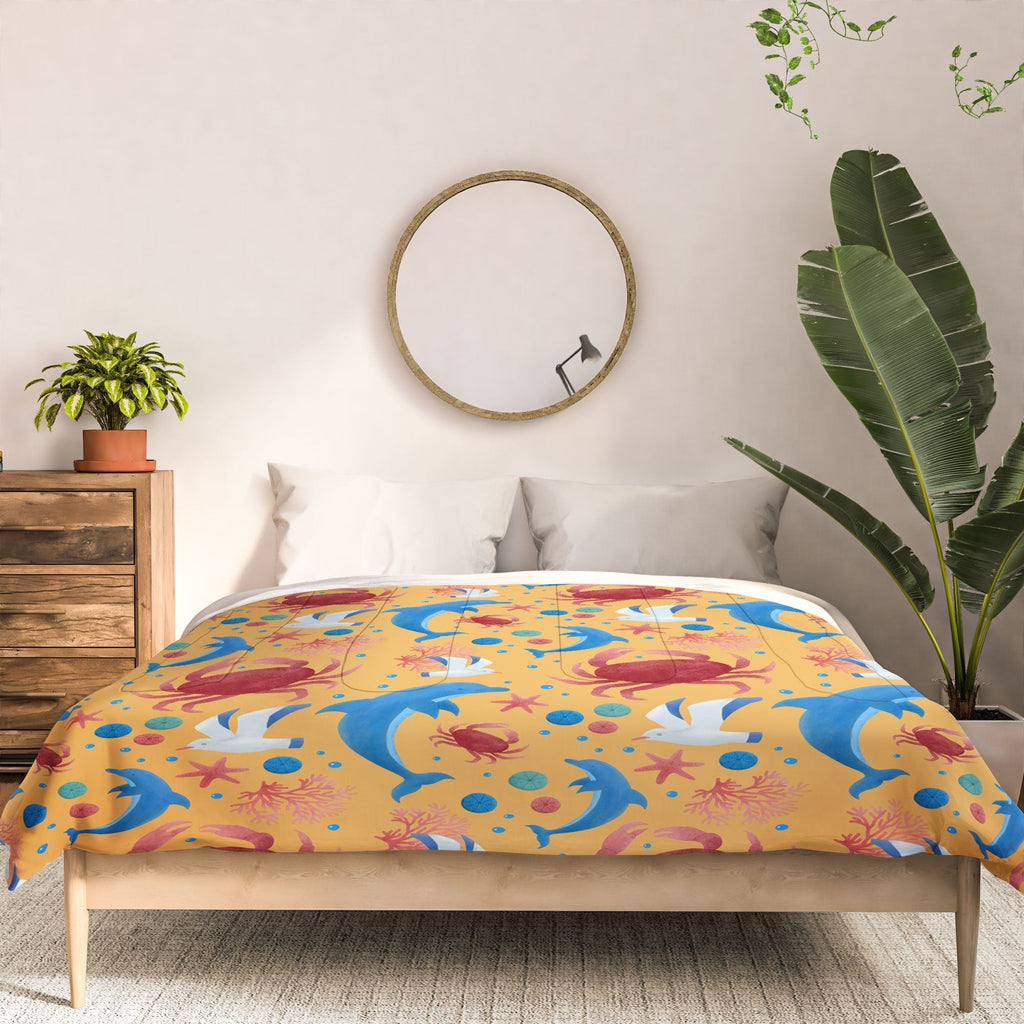 Seta Zakian Sailing Sealife yellow Comforter