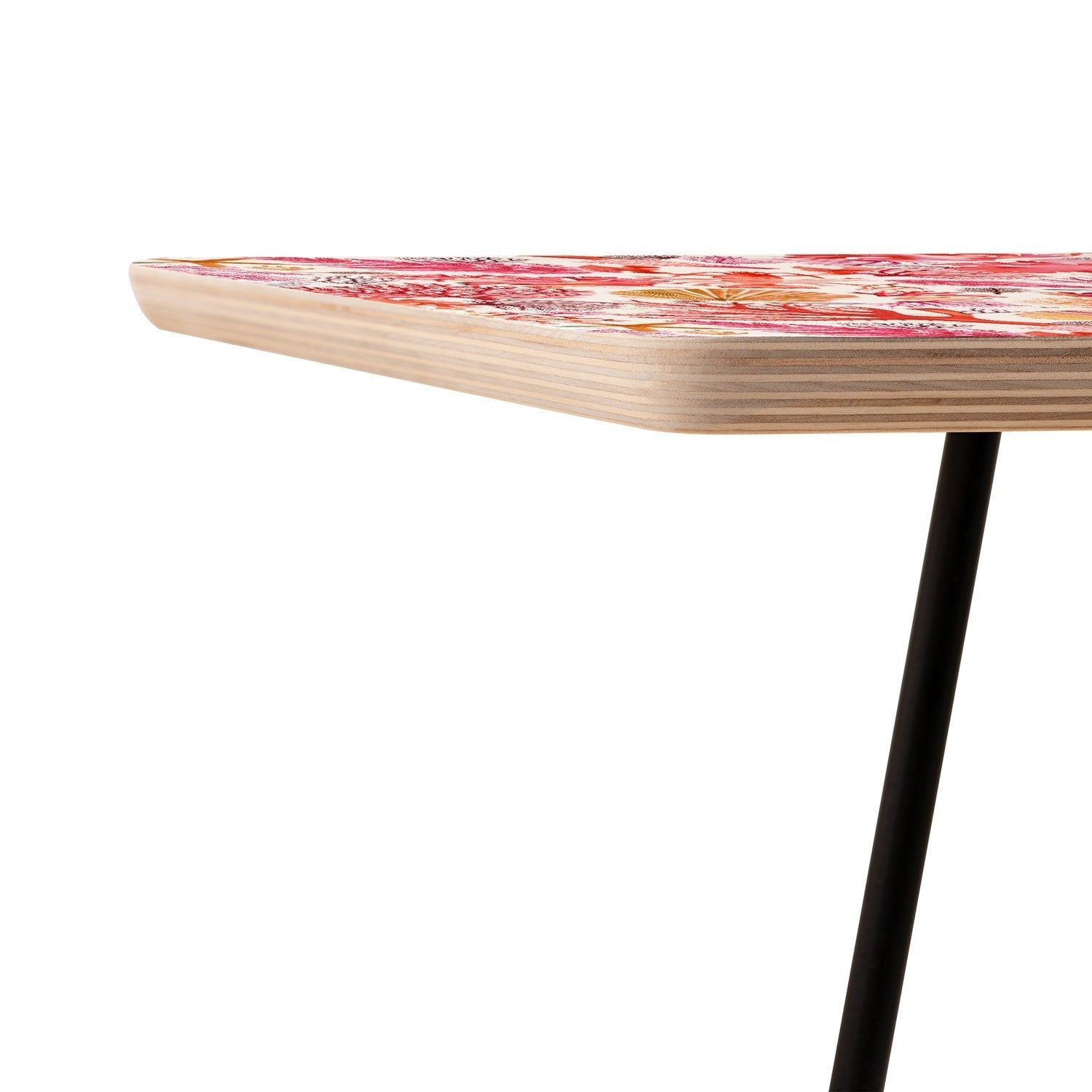 Ninola Design Botanic Retreat Coral Reef Crab Lobster Red Side Table