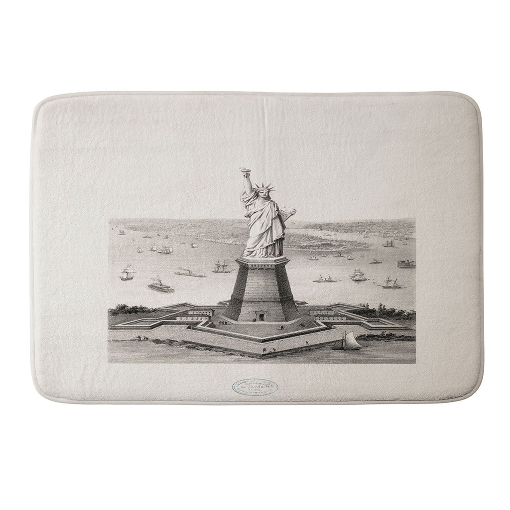 DENY Designs Vintage Lady Liberty Memory Foam Bath Mat