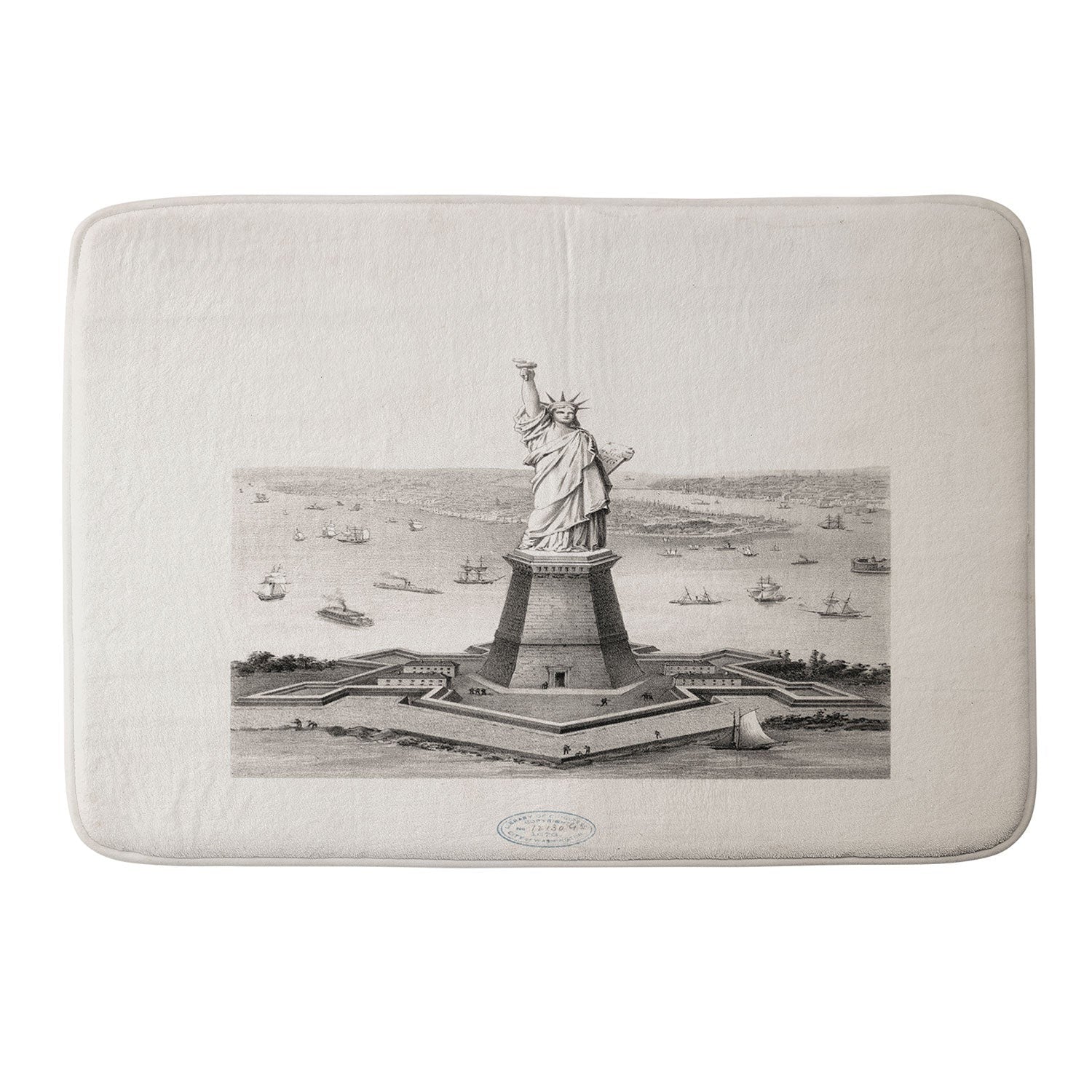 DENY Designs Vintage Lady Liberty Memory Foam Bath Mat