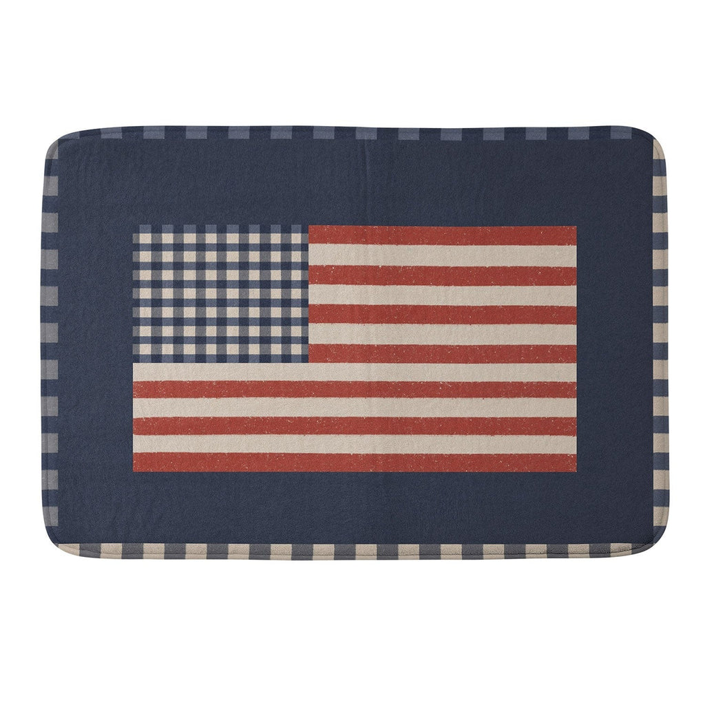 DENY Designs Gingham Flag Memory Foam Bath Mat