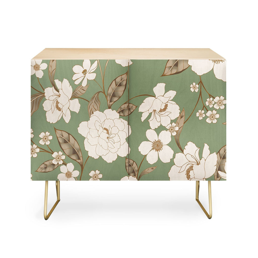 Gabriela Fuente Olive Floral Roberta Credenza