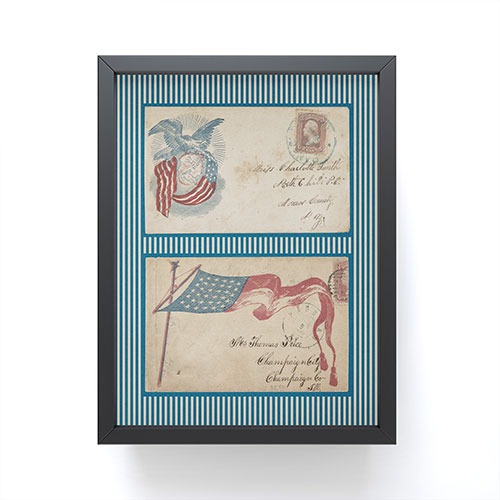 DENY Designs Civil War Envelopes Framed Mini Art Print