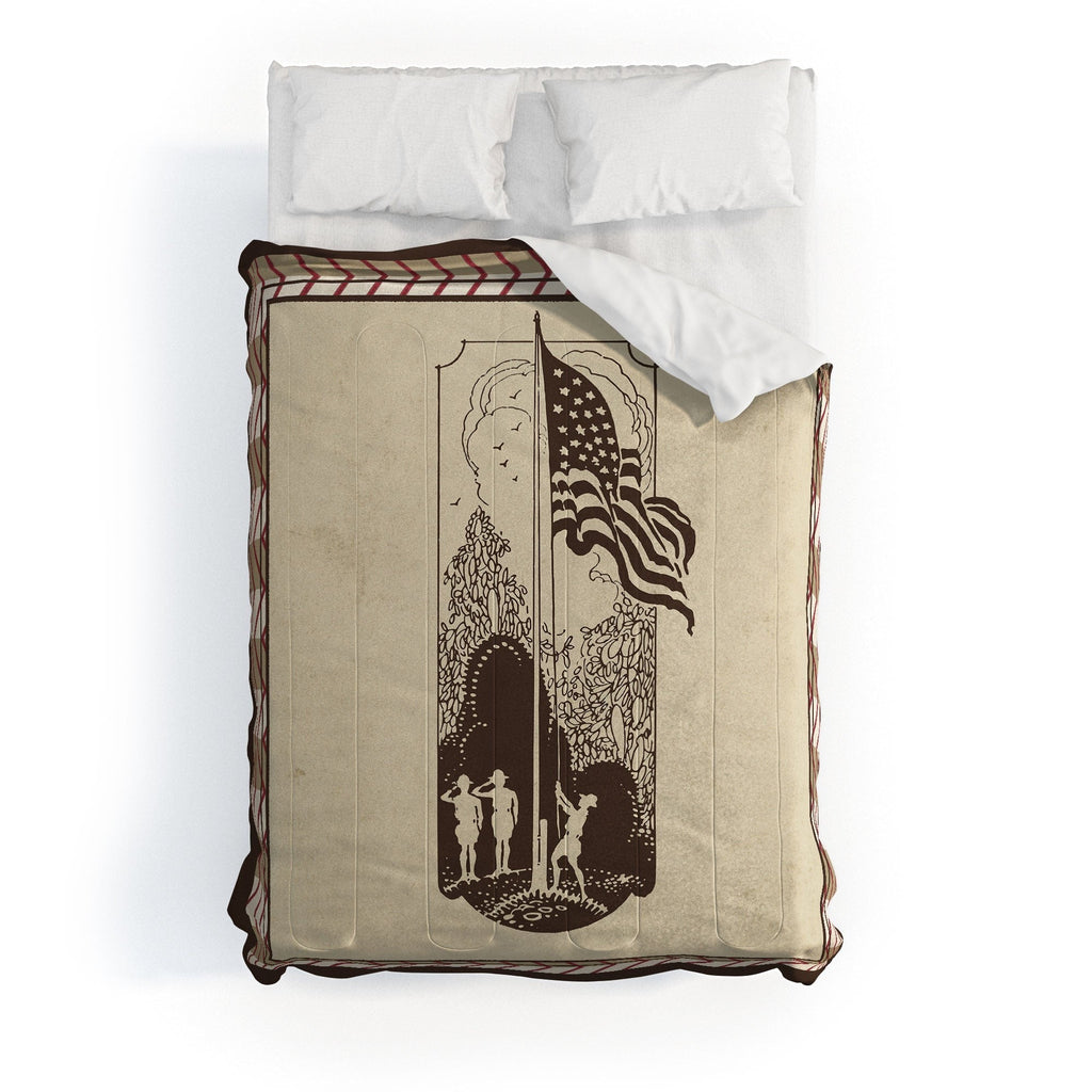 DENY Designs Flag Raisers Striped Square Comforter